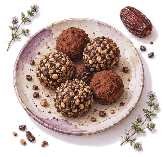 Cacao and date bites